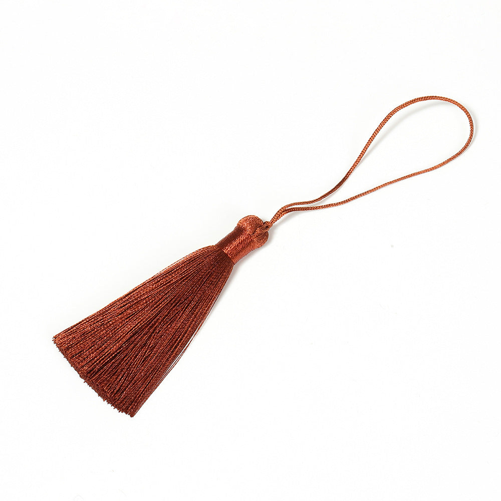Hanging Ear Classical Fan Pendant Silk Ice Silk Tassel Ornaments