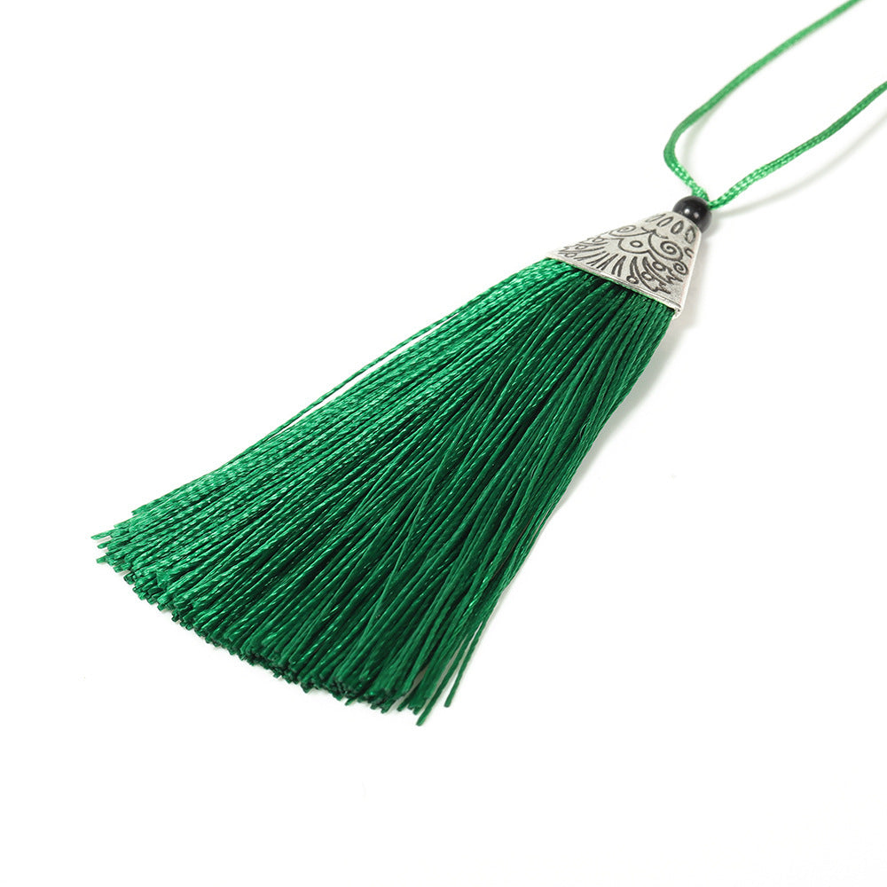 Color Silk Tassel Making Accessories Tassel Fish Mouth Tassel Vertical Anti-Wrinkle Silk Tassel Alloy Fish Mouth Hat