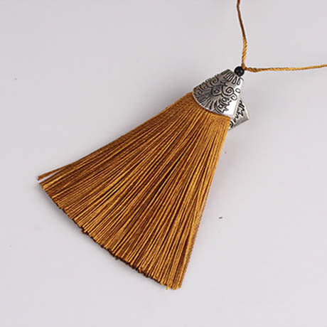 Color Silk Tassel Making Accessories Tassel Fish Mouth Tassel Vertical Anti-Wrinkle Silk Tassel Alloy Fish Mouth Hat