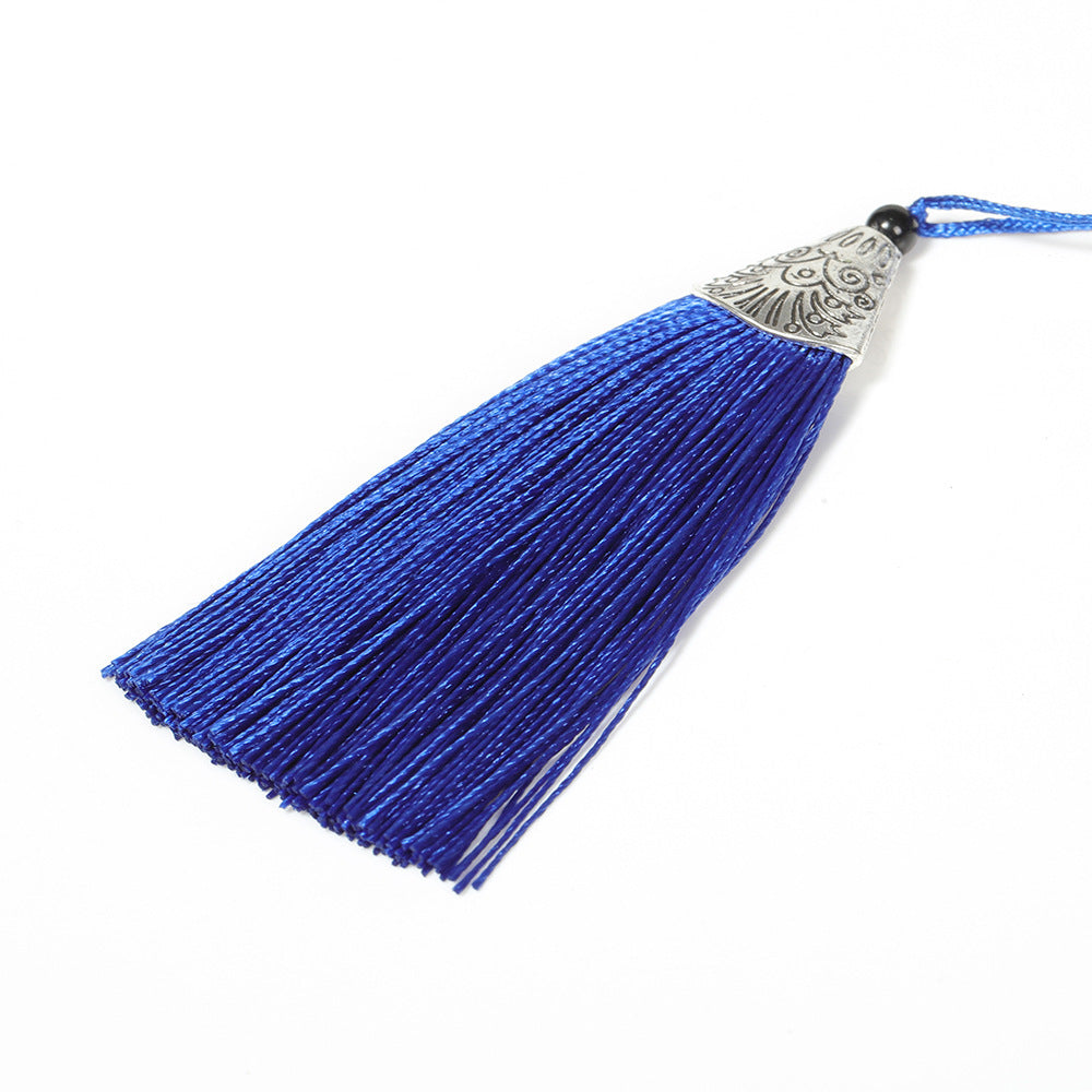 Color Silk Tassel Making Accessories Tassel Fish Mouth Tassel Vertical Anti-Wrinkle Silk Tassel Alloy Fish Mouth Hat