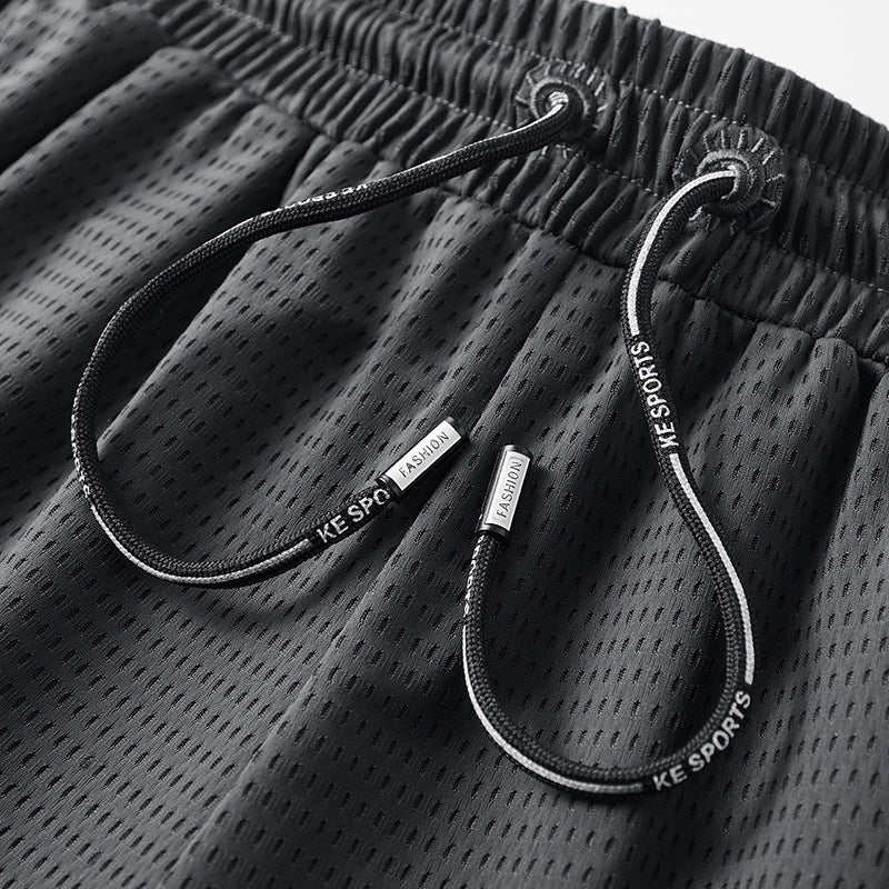 Breathable Ice Silk Mesh Stretch Shorts