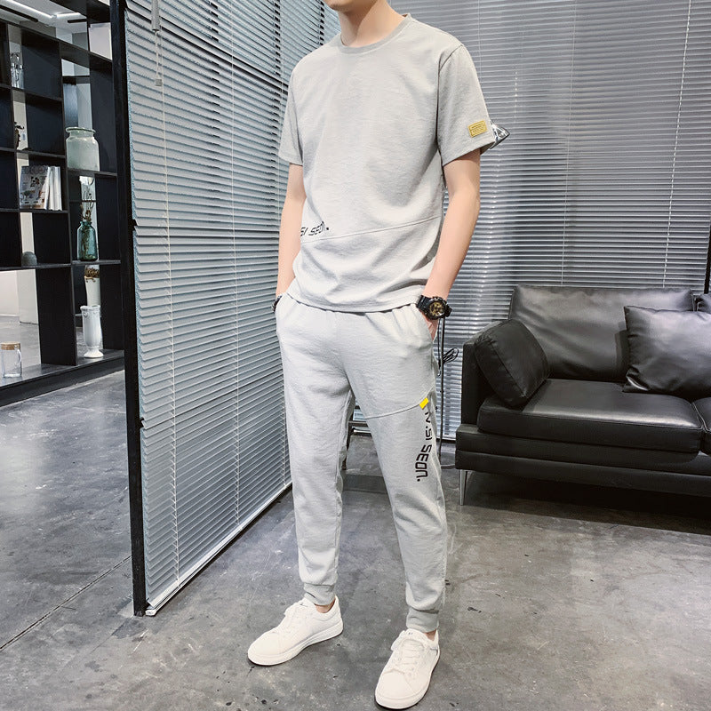 Ice Silk Men's Short-sleeved T-shirt Handsome Sportswear