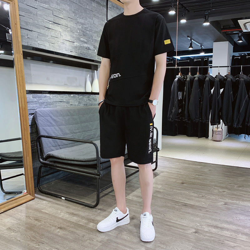 Ice Silk Men's Short-sleeved T-shirt Handsome Sportswear