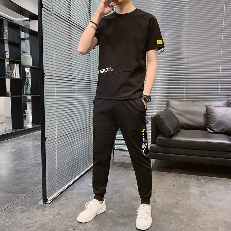 Ice Silk Men's Short-sleeved T-shirt Handsome Sportswear