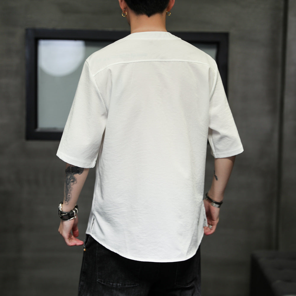 Ice Silk T-shirt Men's Short Sleeve