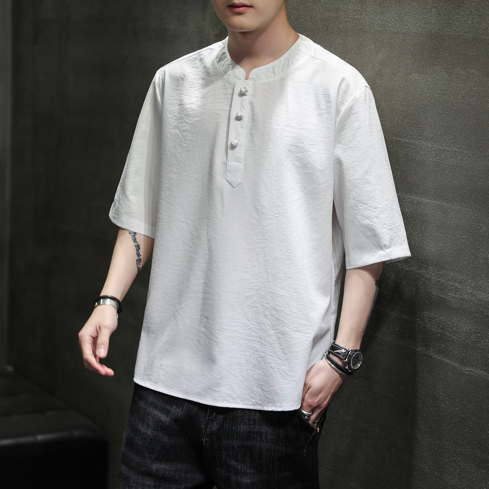 Ice Silk T-shirt Men's Short Sleeve
