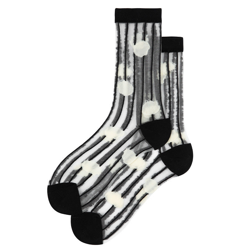 Crystal Silk Stockings Breathable Tube Socks