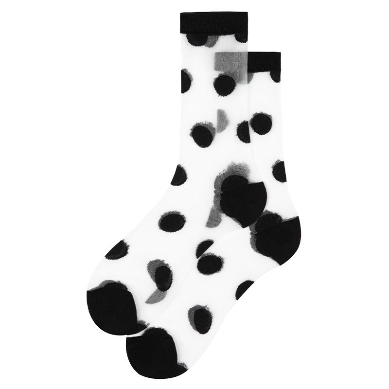 Crystal Silk Stockings Breathable Tube Socks