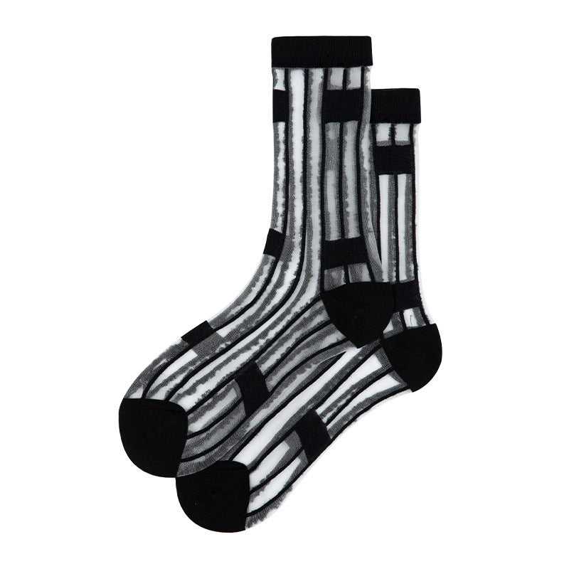 Crystal Silk Stockings Breathable Tube Socks