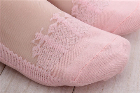 Women'S Thin Transparent Glass Silk Crystal Stockings