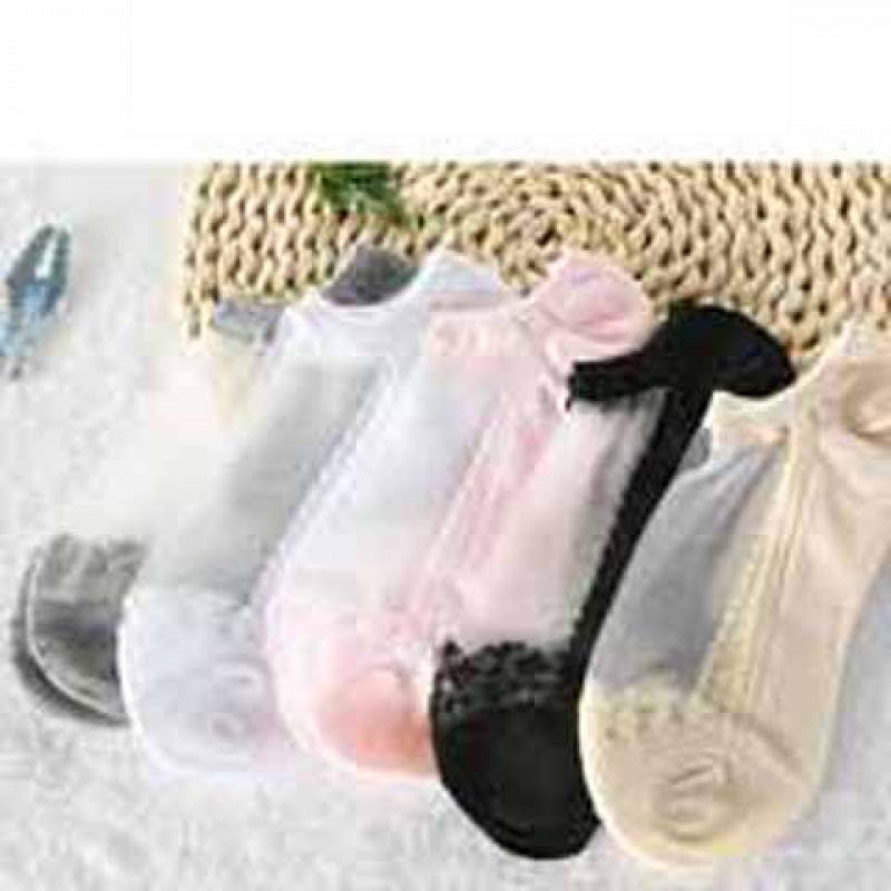 Women'S Thin Transparent Glass Silk Crystal Stockings