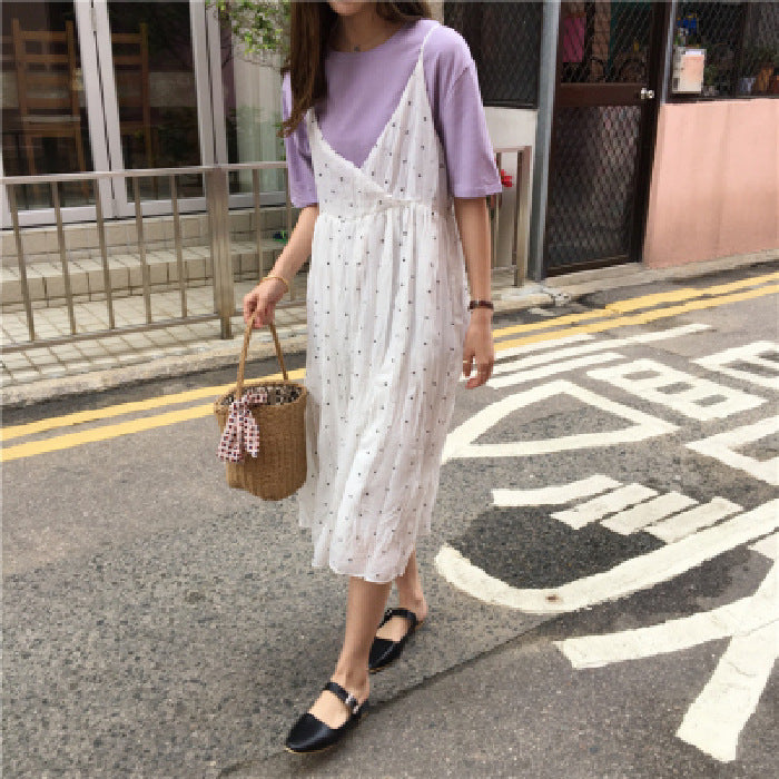 Milk Silk Basic Solid Color Short-sleeved T-shirt