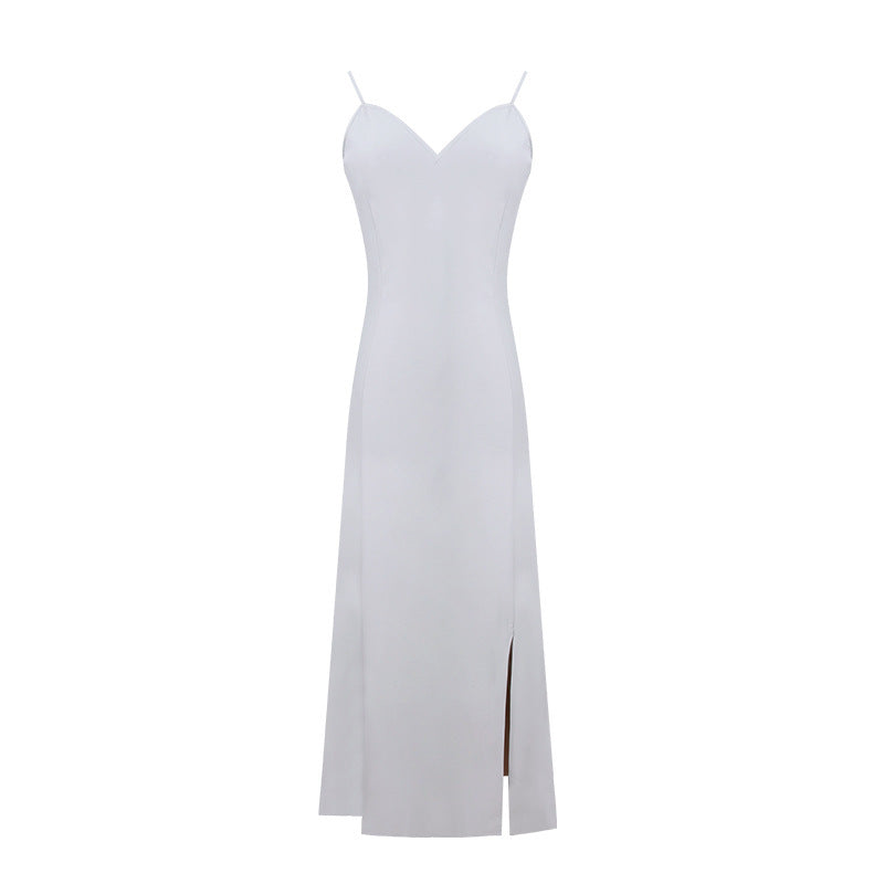 Big Sister'S Heavy Crepe Silk Suspender Dress