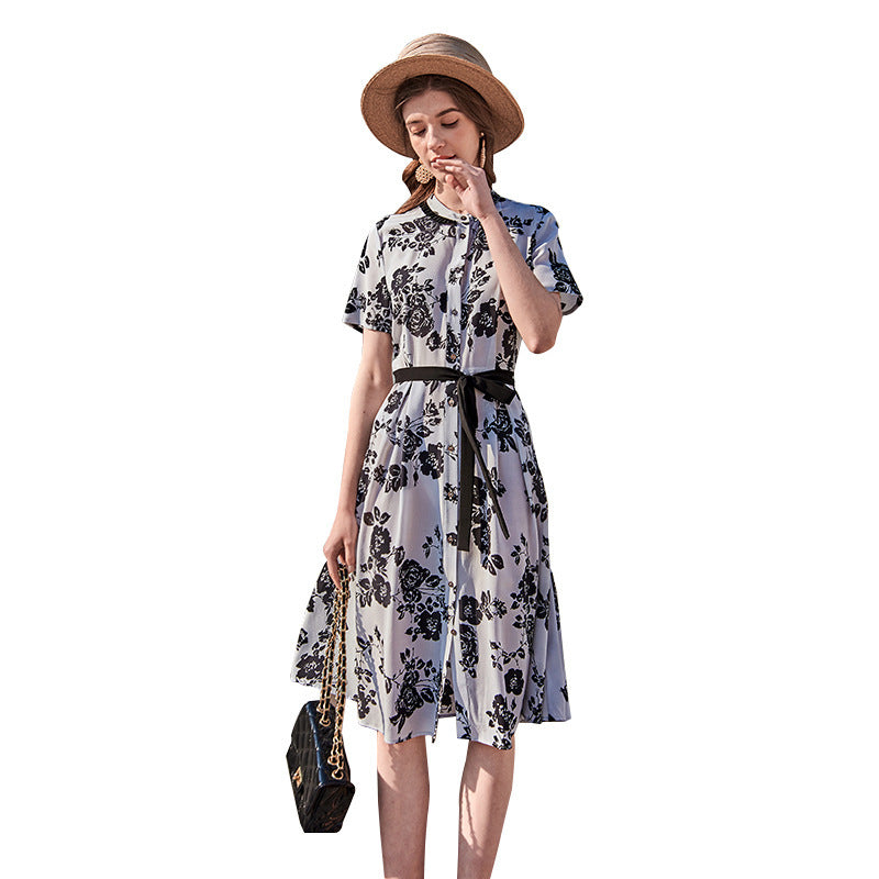 European And American Silk High-End Women'S Silk Dress