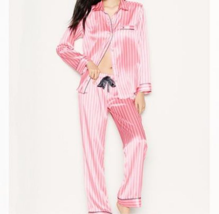 European And American Satin Silk Pajamas Women's Cardigan Set