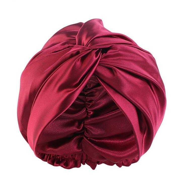 Double Layer Silk Silk Nightcap Without Any Mark