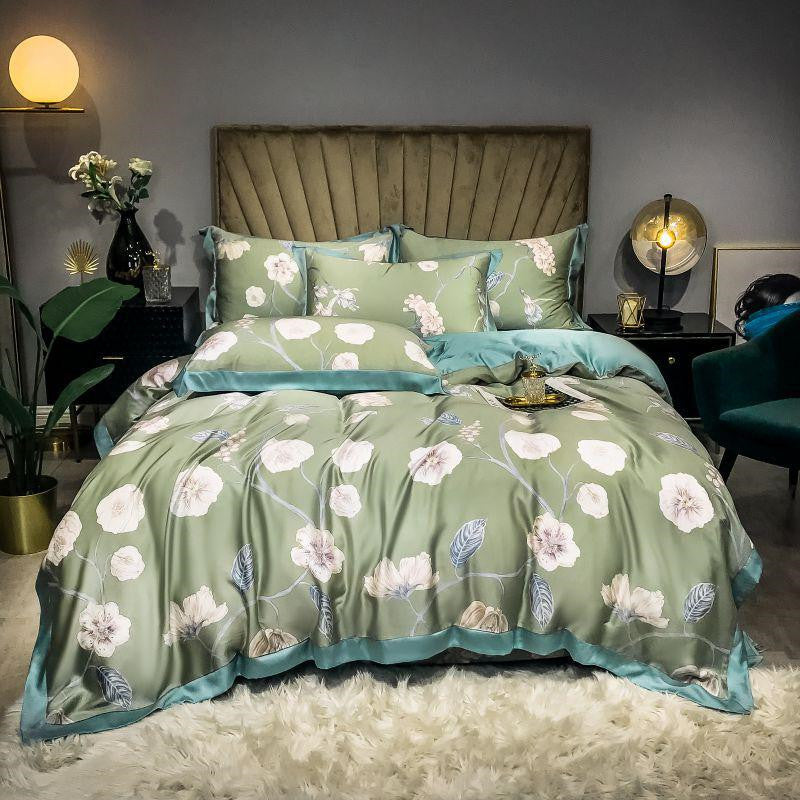 Lyocell Summer Cool Silk Skating Flower Quilt Cover