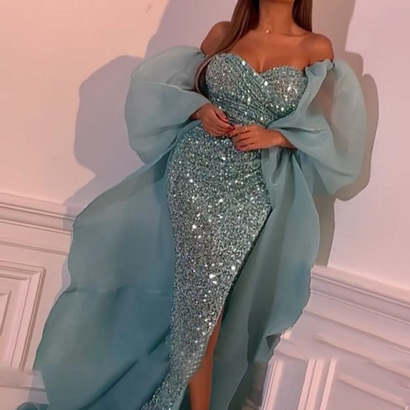 Veloura Veil Gown