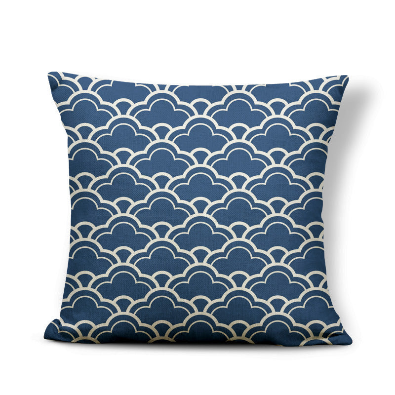 Blue Geometric Pillowcase Lattice