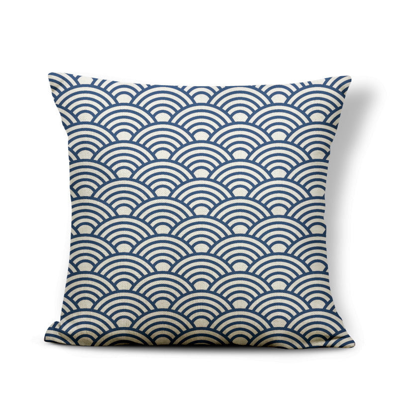 Blue Geometric Pillowcase Lattice