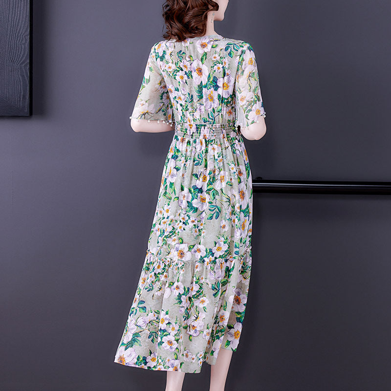 Silk Silk Dress Female Summer High-end