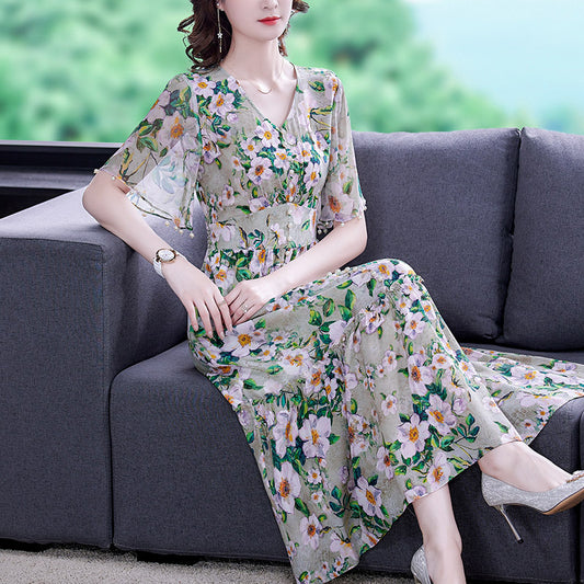 Silk  Silk Dress Female Summer High-end