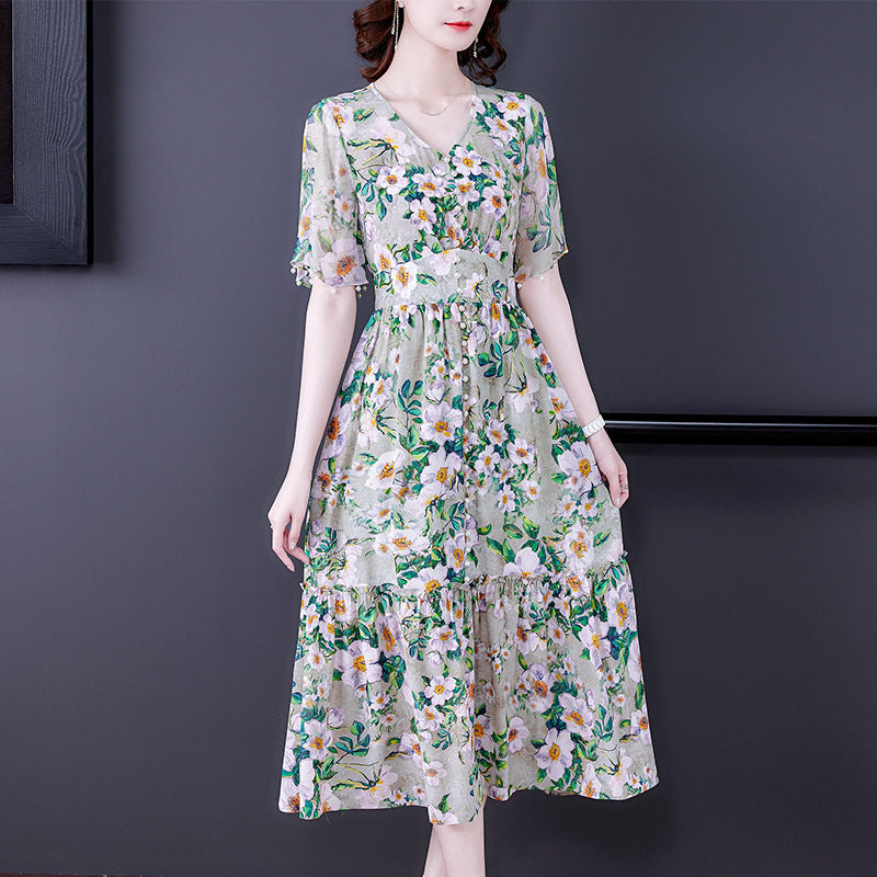 Silk Silk Dress Female Summer High-end