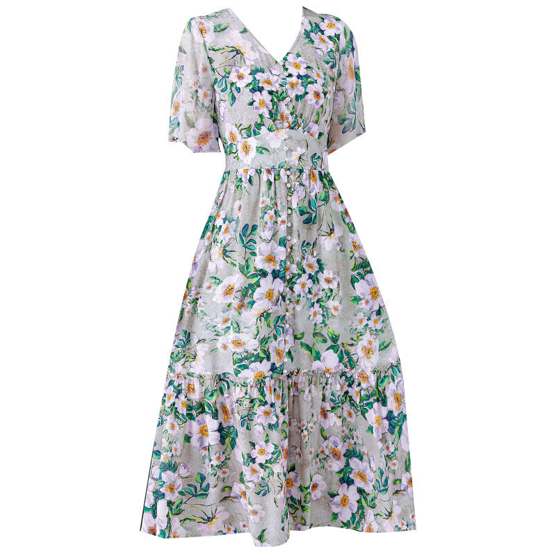 Silk Silk Dress Female Summer High-end