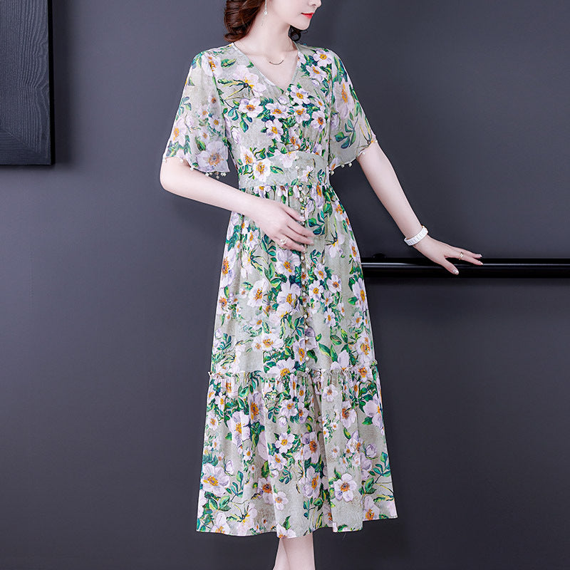 Silk Silk Dress Female Summer High-end