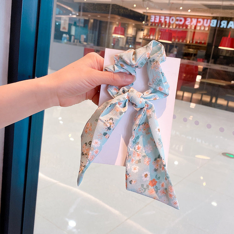 Silk Scarf Headband Women's Summer Turban Spring Tie Hair Accessories