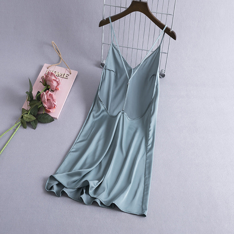 Women's ice silk pajamas nightdress