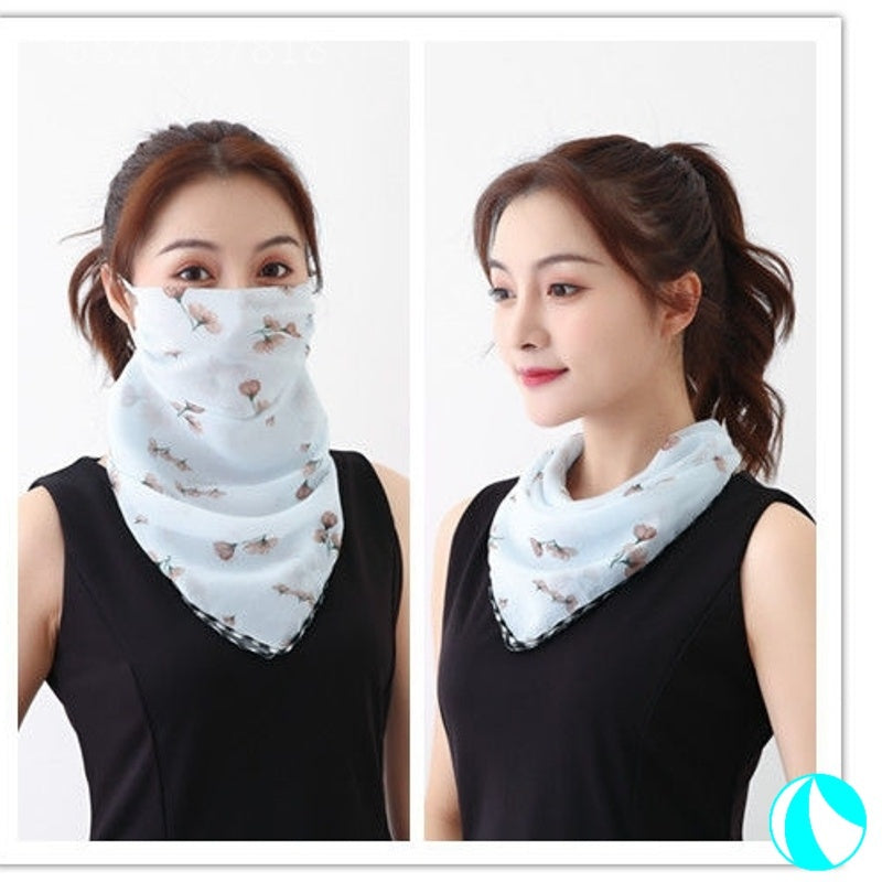Women's UV protection summer shading silk scarf