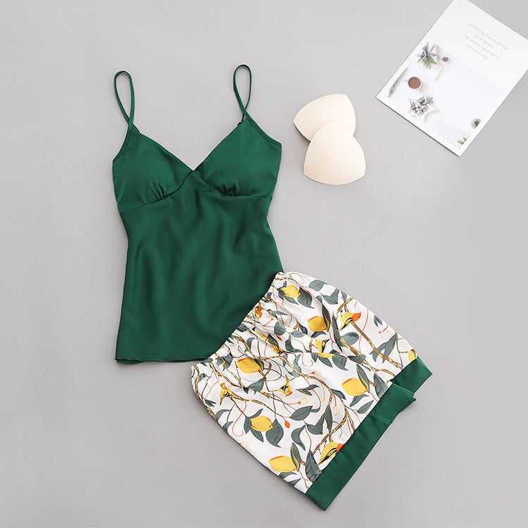 Ice silk print home service suit