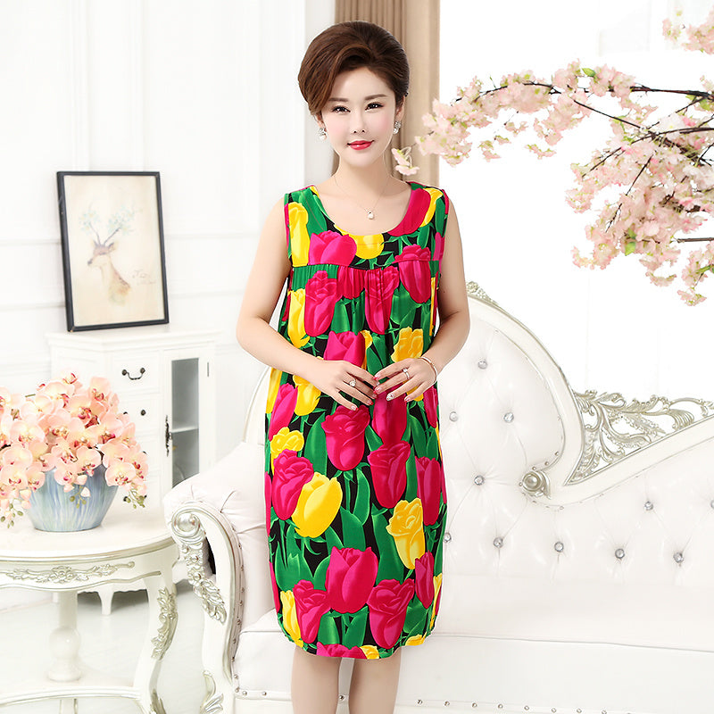 Cotton silk dress