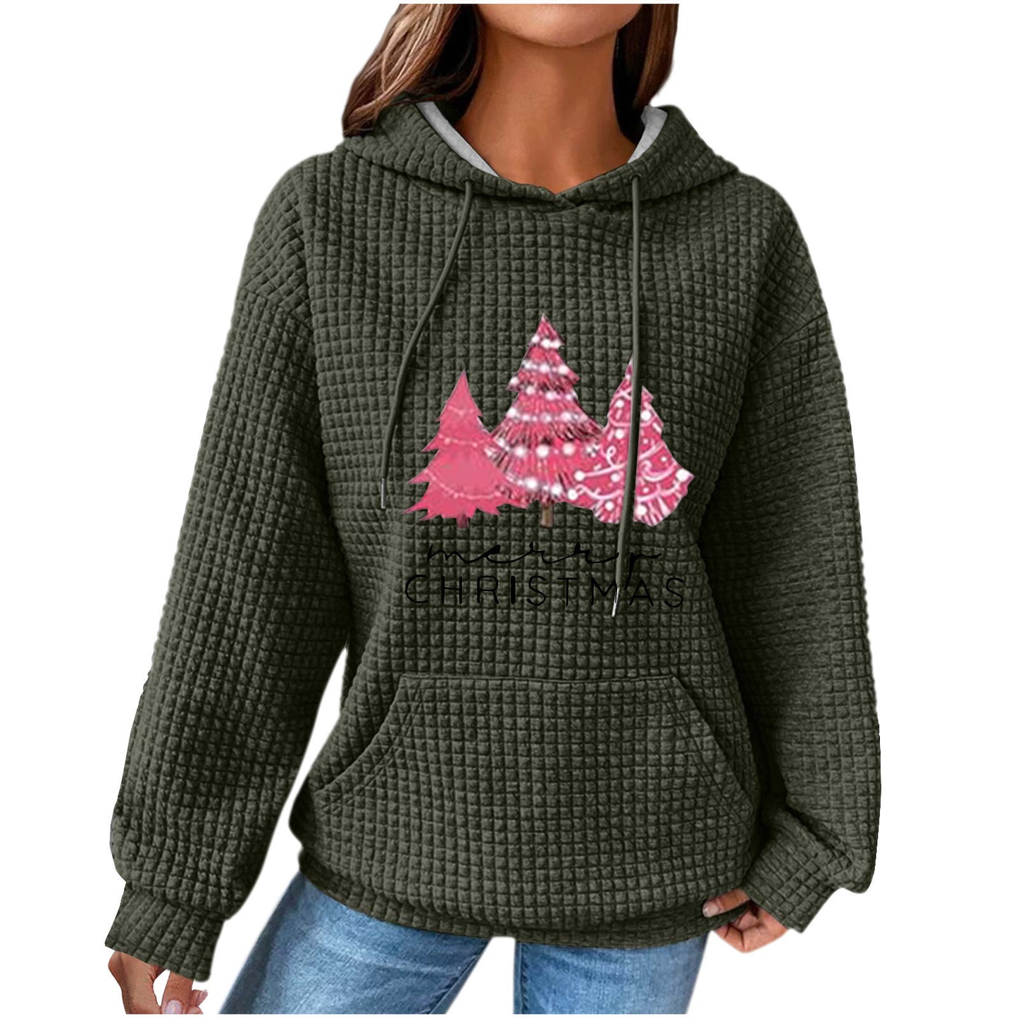 WaffleWeave Patchwork Hoodie