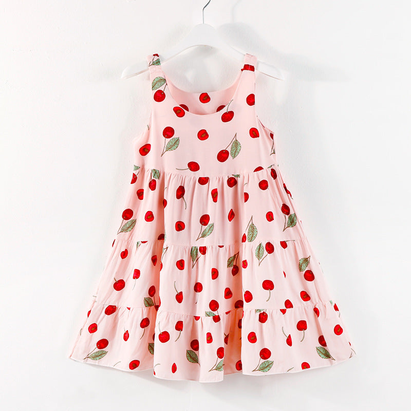 Cotton silk children's foreign style skirt