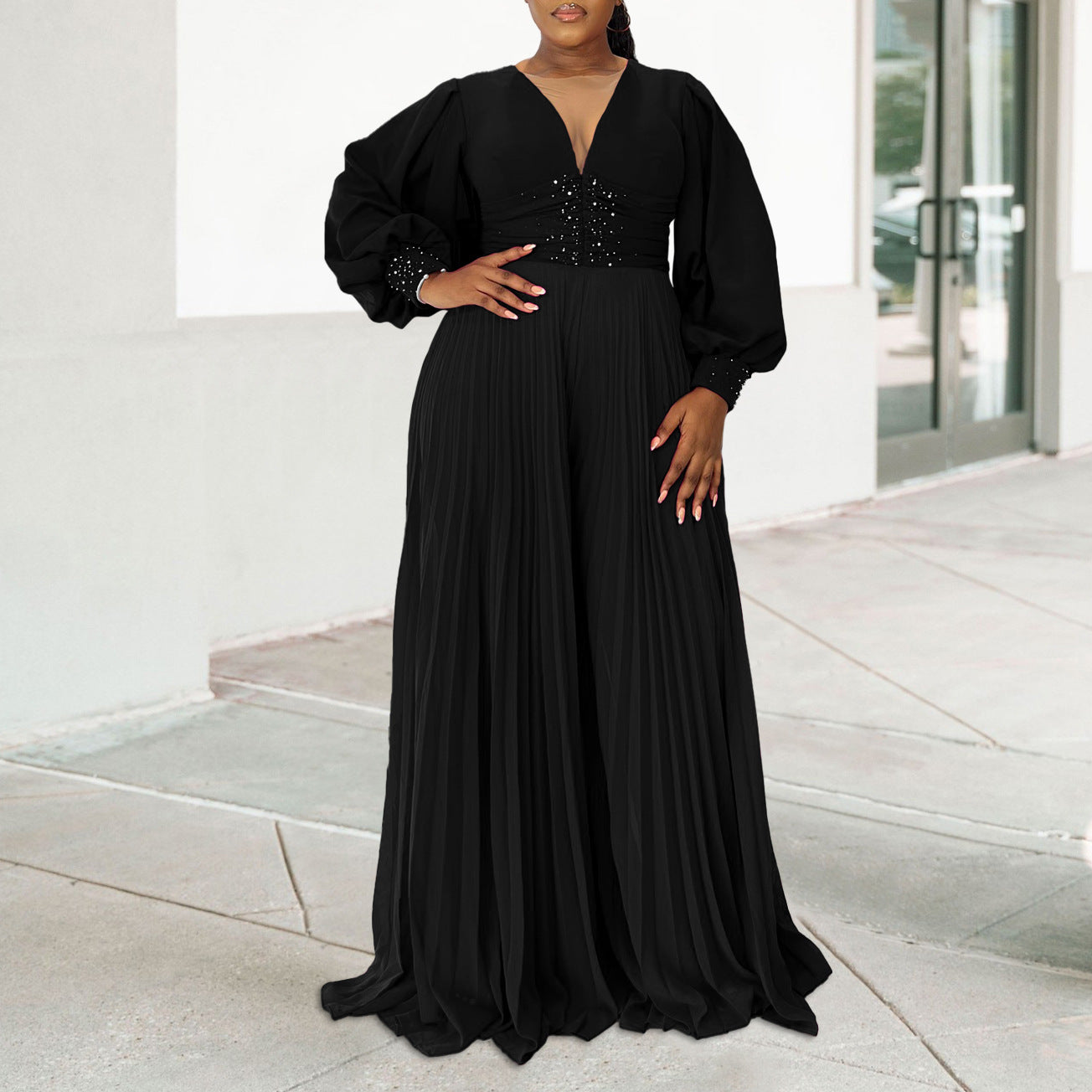 Zahara Flow Pleated Jumpsuit