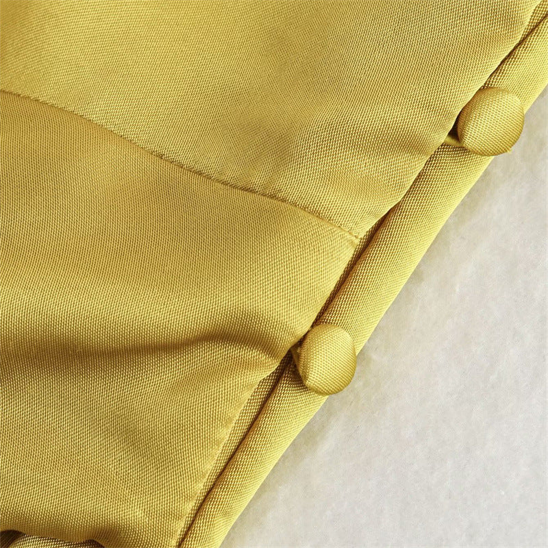 Summer New Silk Satin Texture One Shoulder Light Luxury Dress High Sense