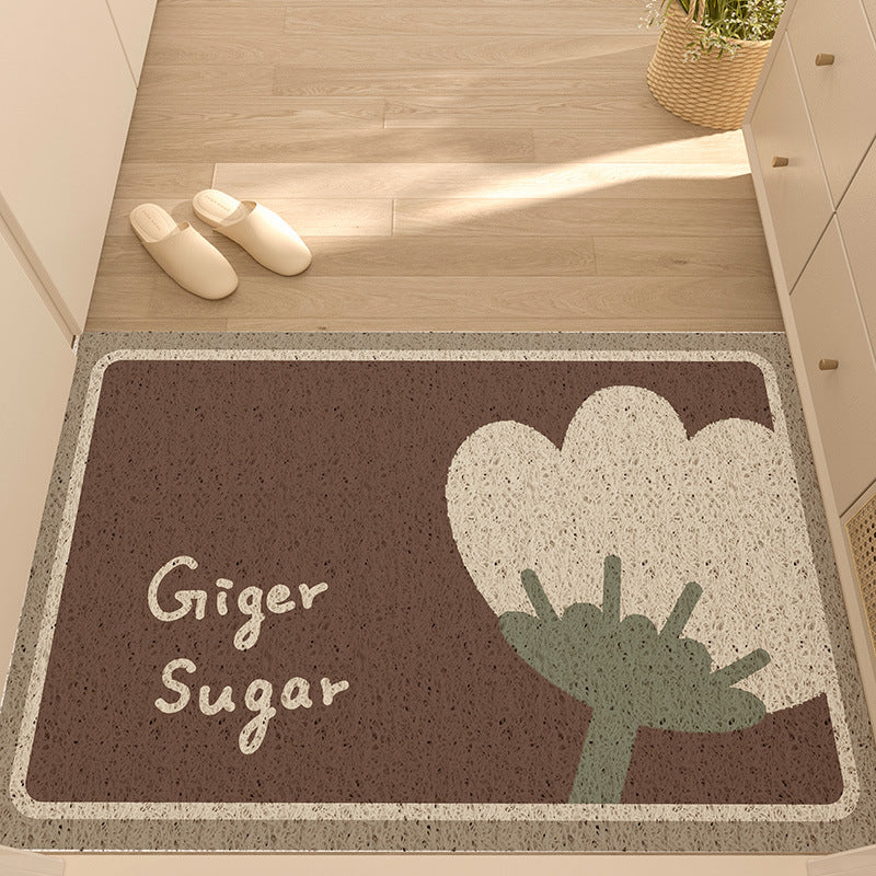 Floral Outdoor Silk Floor Mat