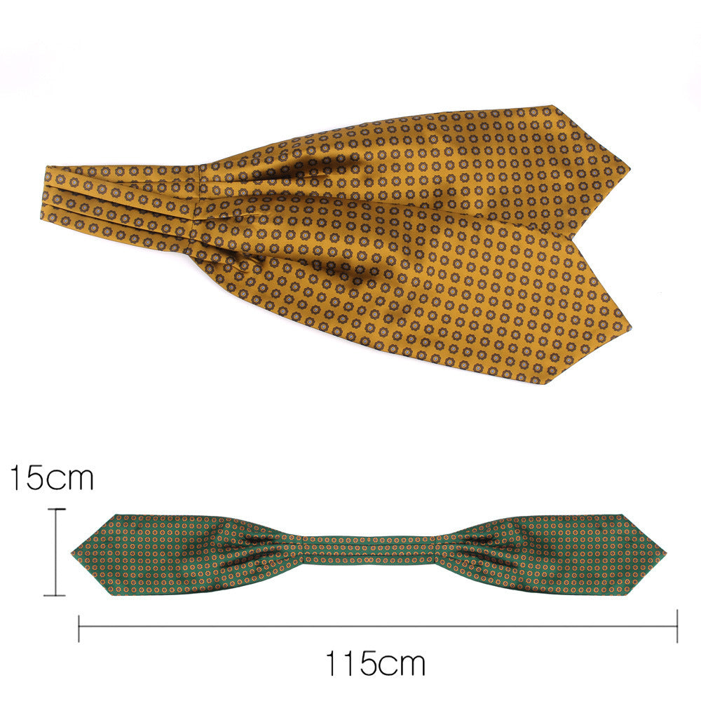 Men's Scarf Silk Floral Collar Mouth Napkin