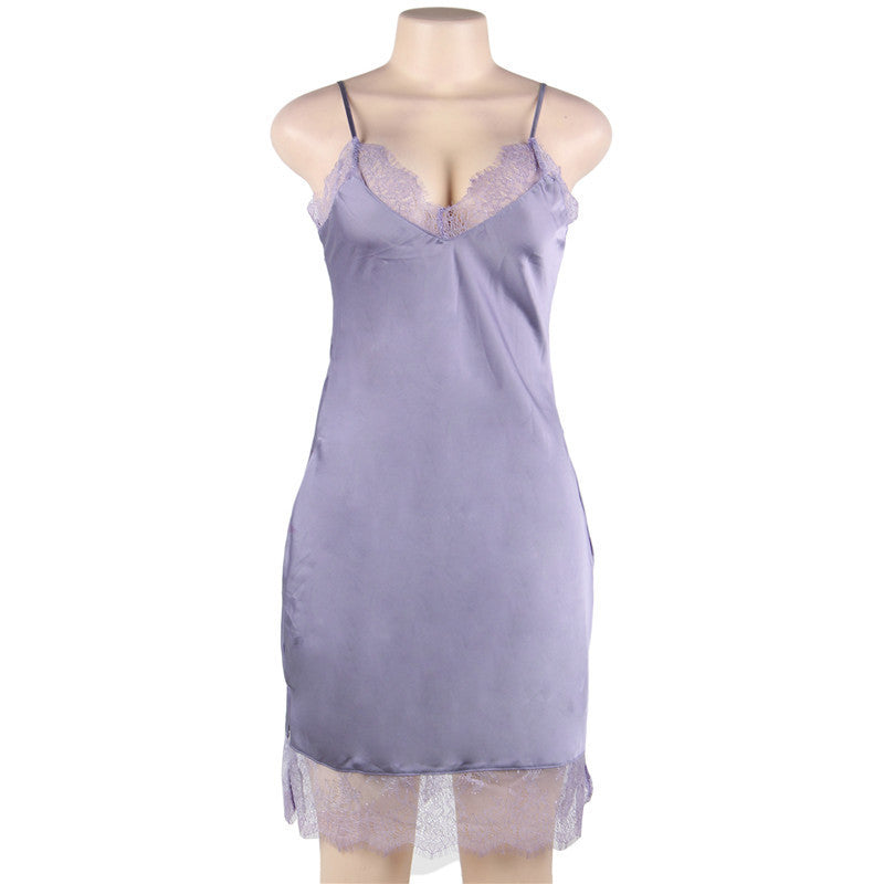 Sexy silk embroidered dress