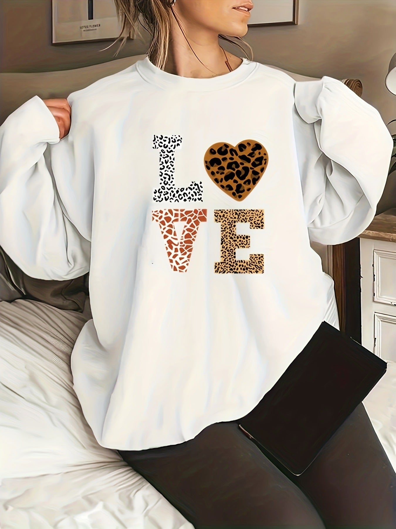 WildHeart Plus-Size Leopard Sweater