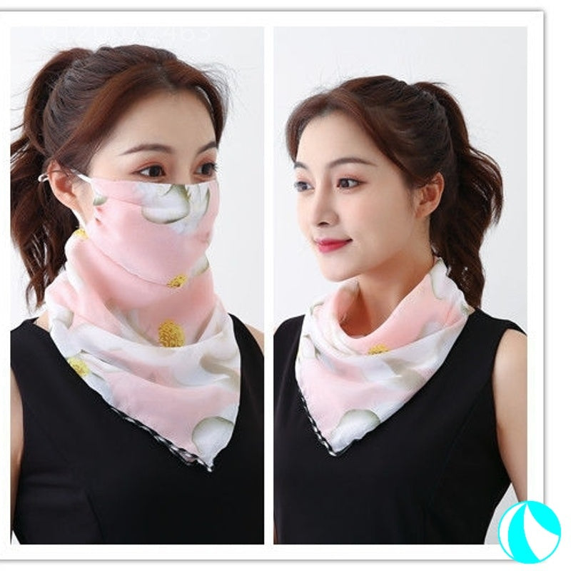 Women's UV protection summer shading silk scarf