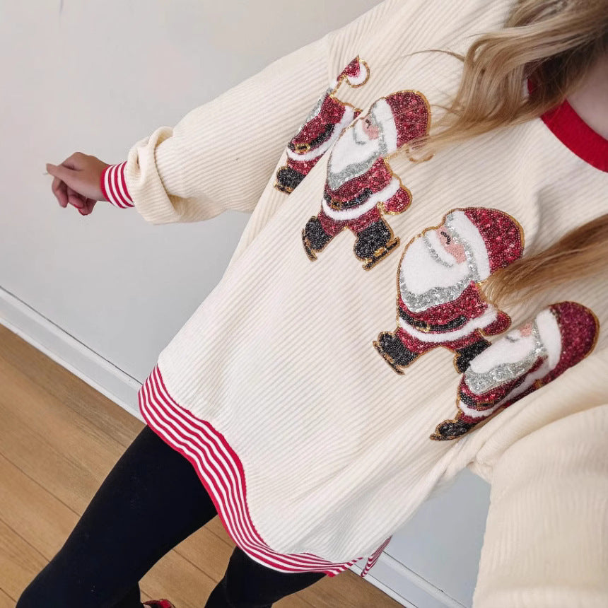 SparkleSkate Santa Sweater