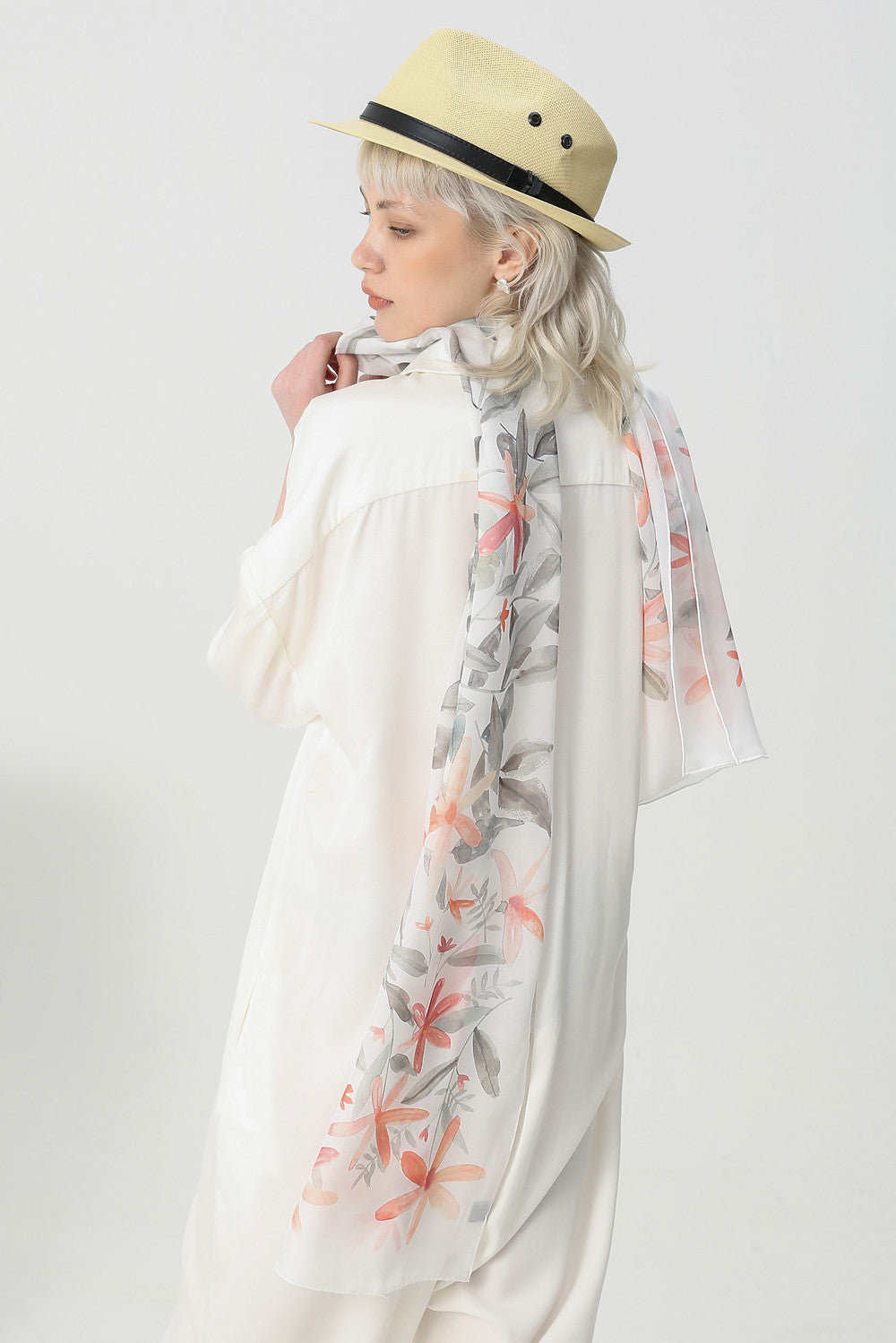 Fashion silk chiffon long scarf