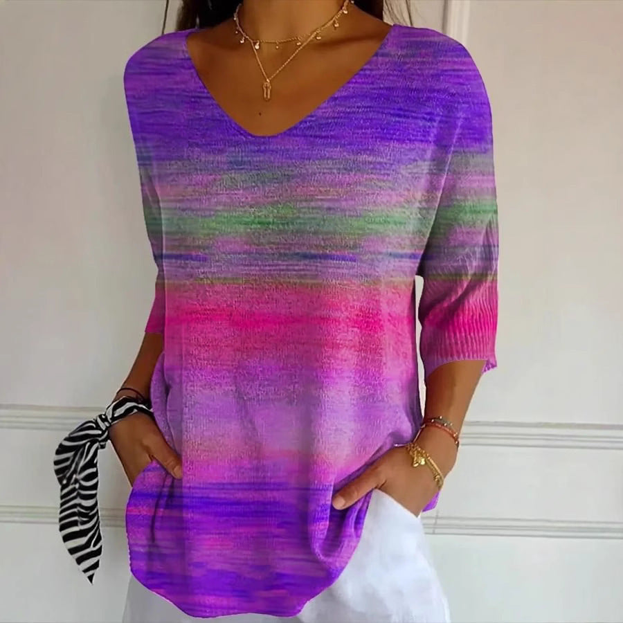 Eurora Bloom V-Neck Top