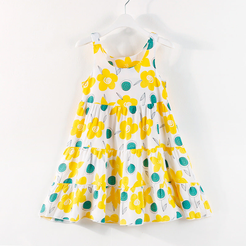 Cotton silk children's foreign style skirt