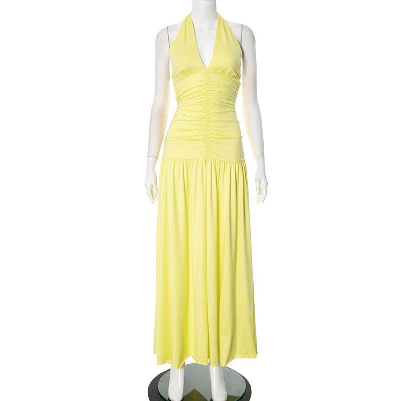 Celestia Slit Halter Gown