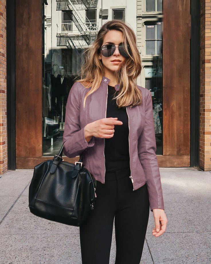 LuxeEdge PU Suit Jacket