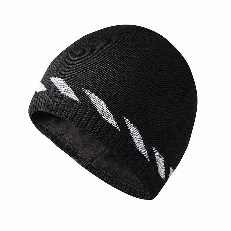 Reflective silk knitted hat